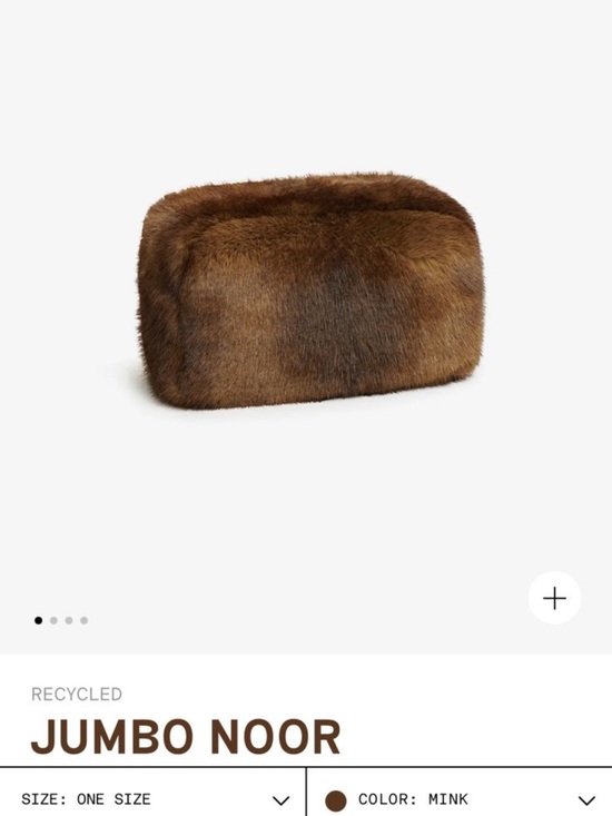 Apparis Handbags - Apparis pouch Faux Mink Jumbo Noor Fur Clutch - Brown